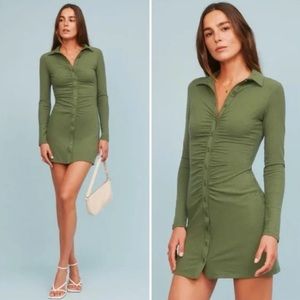 Reformation green mini dress - never worn
